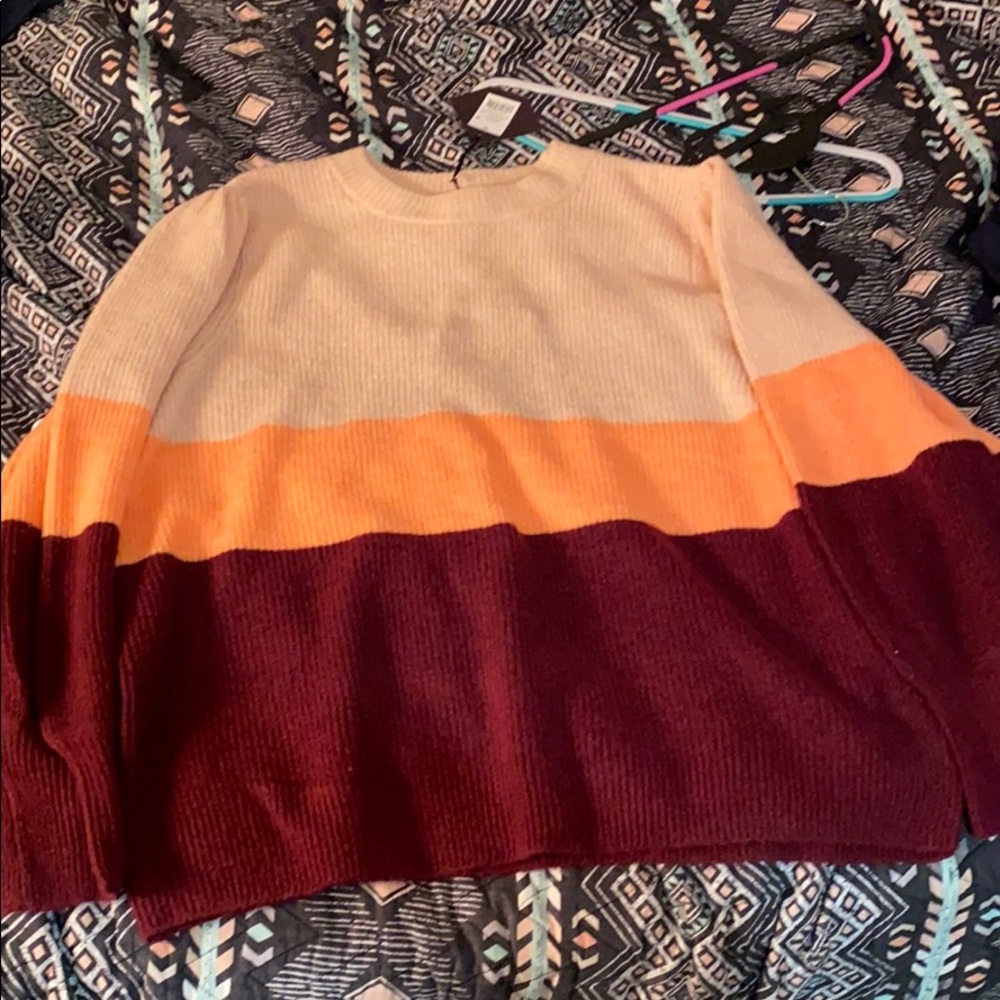 Tri Color Sweater